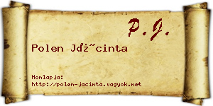 Polen Jácinta névjegykártya